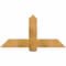 Ekena Millwork Eugene Rough Sawn Timber Gable Bracket, Western Red Cedar, 48"W x 24"H x 4"D x 6"F, 12/12 Pitch GBW048X24X0406EUG00RWR - alternate 1